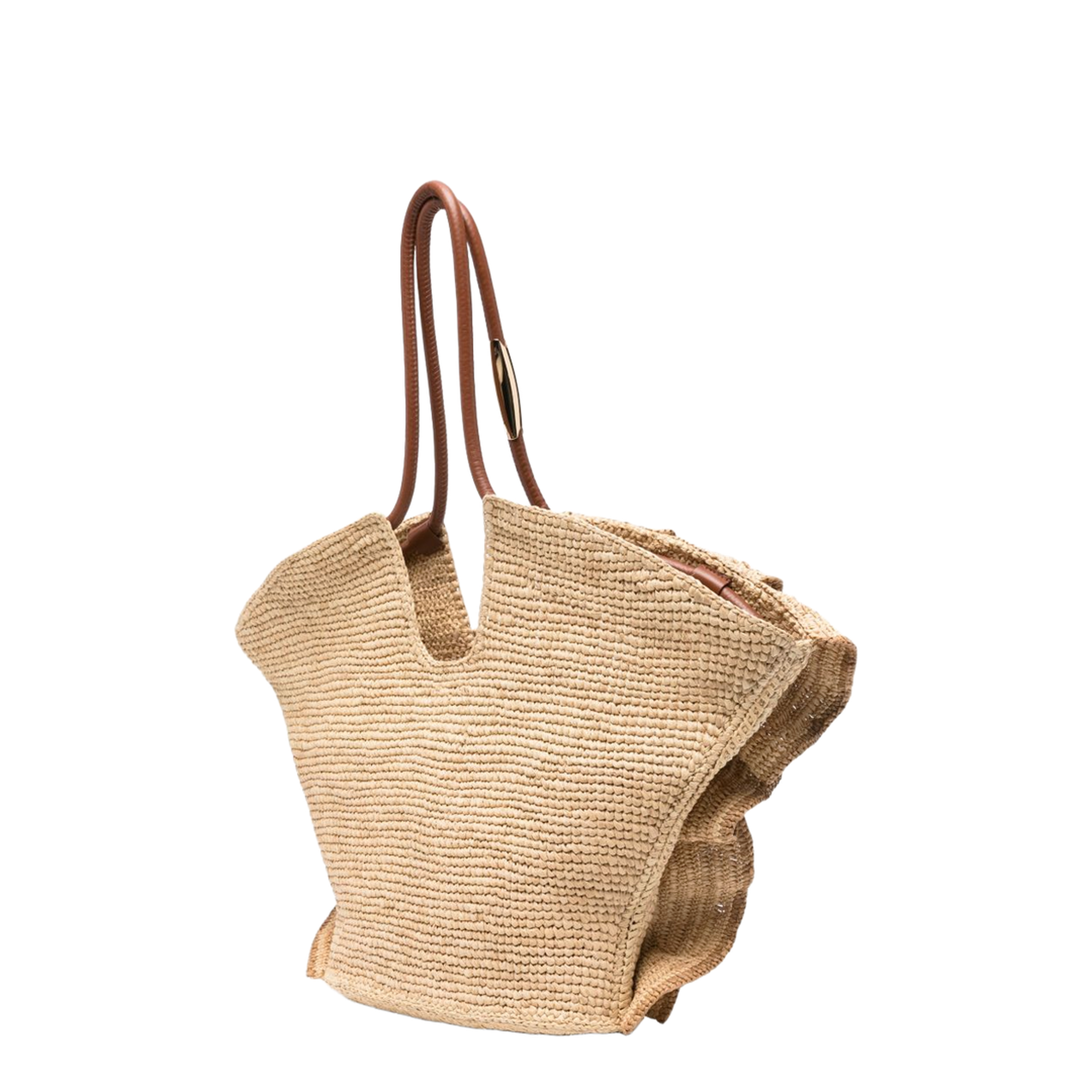 Goldentime Medium Raffia Tote - Natural - Image 2