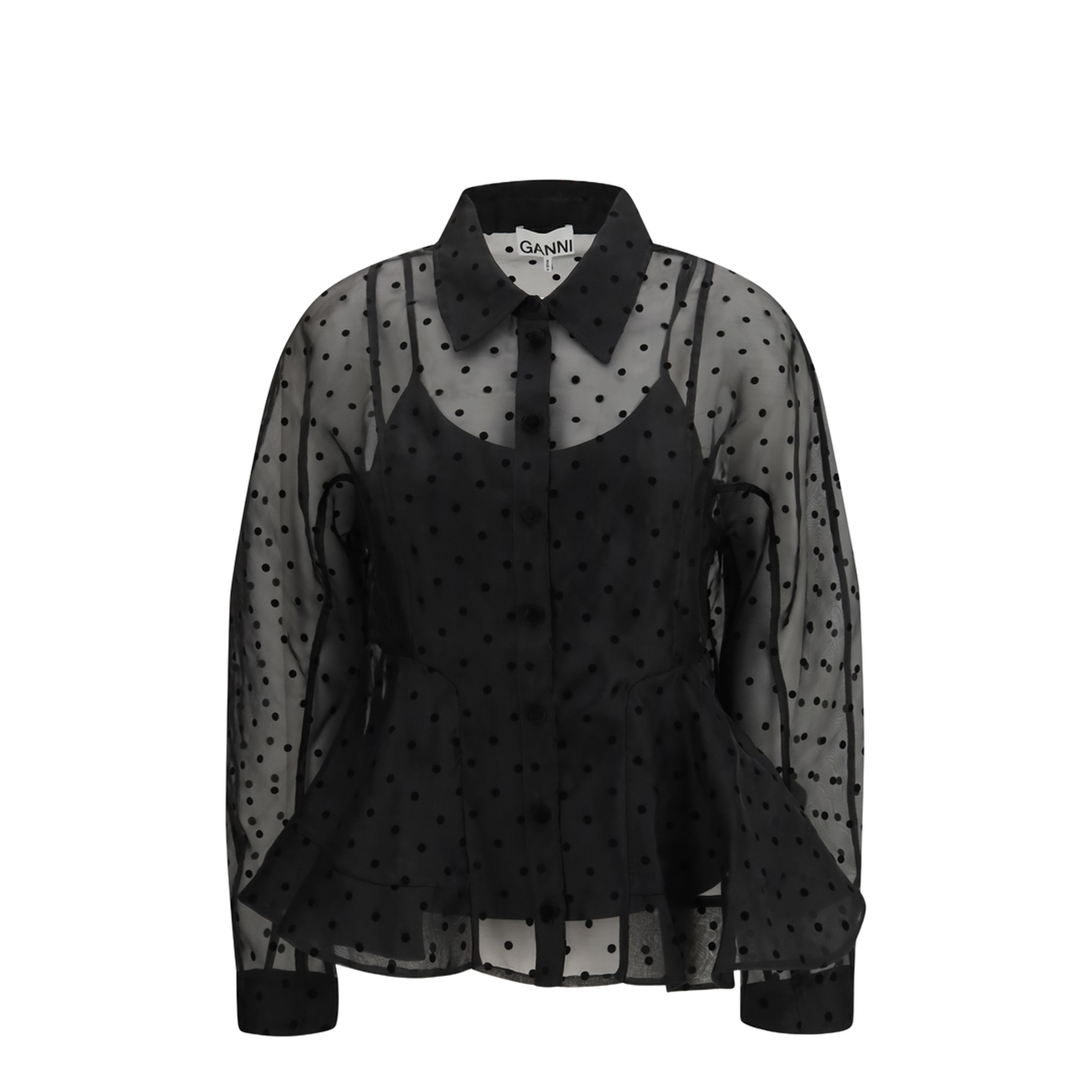 Polka Dot Organza Shirt - Image 1