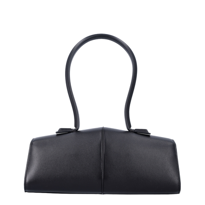 Linea Medium Sheep Leather Shoulder Bag - Nero - Image 3