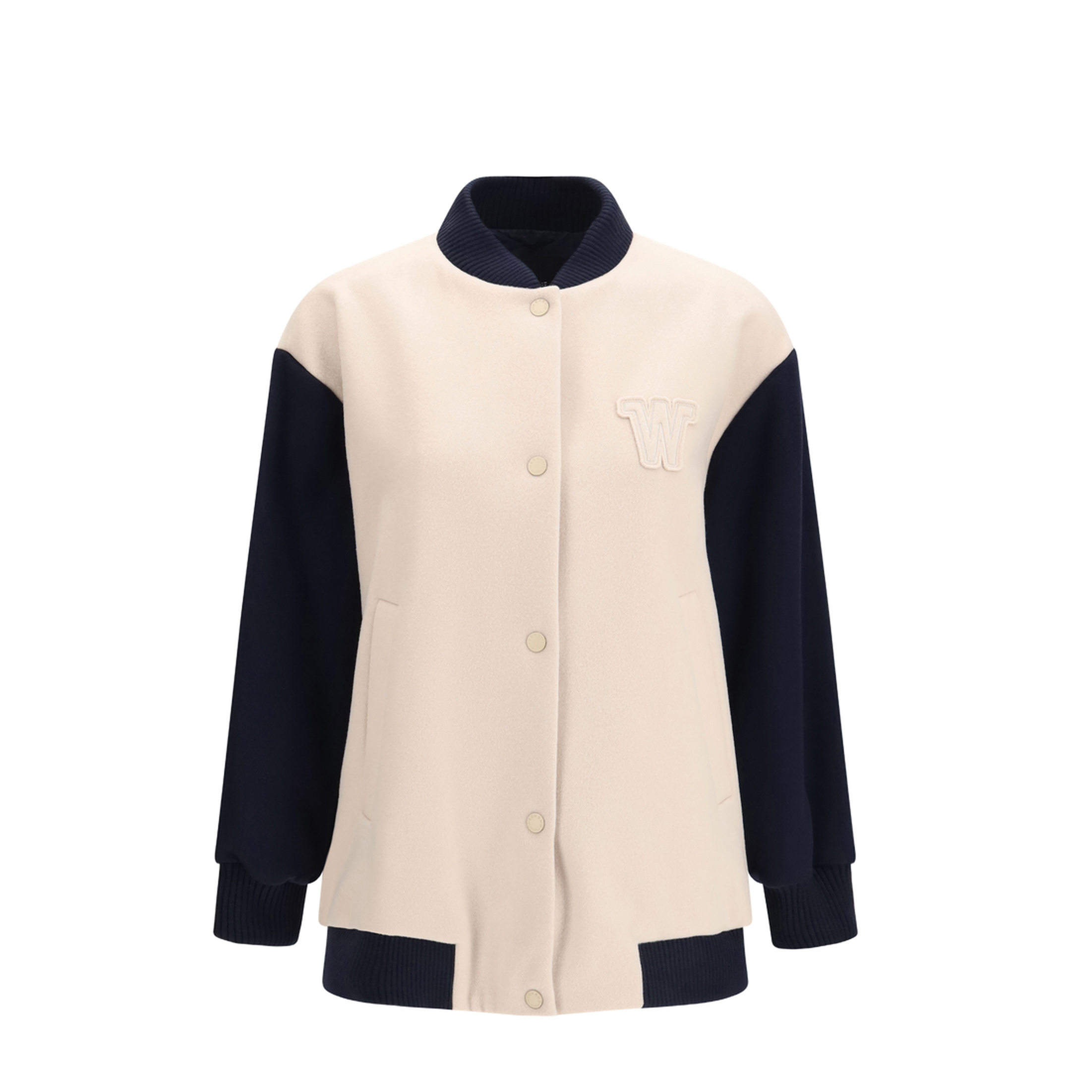 Oversized Bomber in Double Wool - Image 1