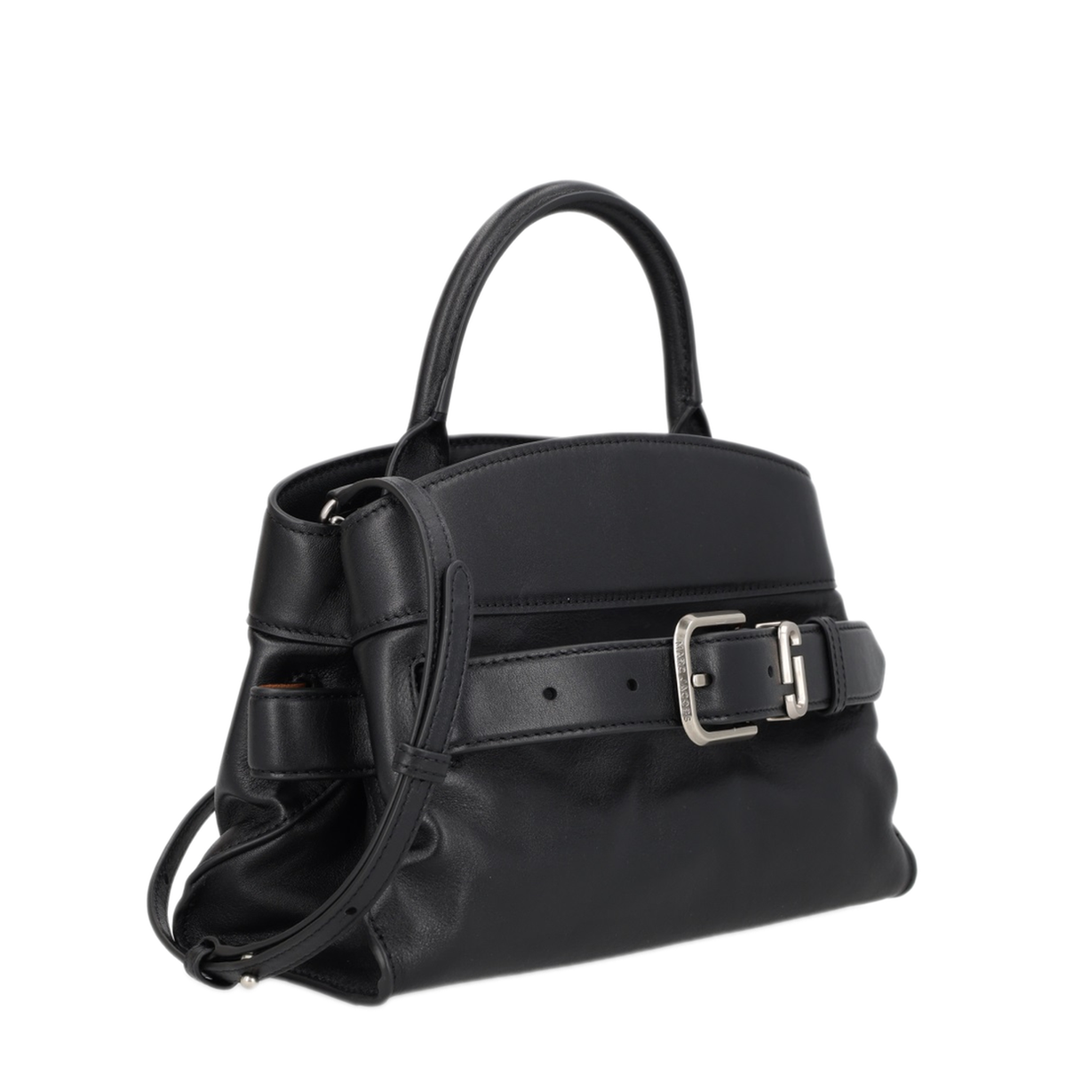 Dakota Small Leather Satchel - Black - Image 4
