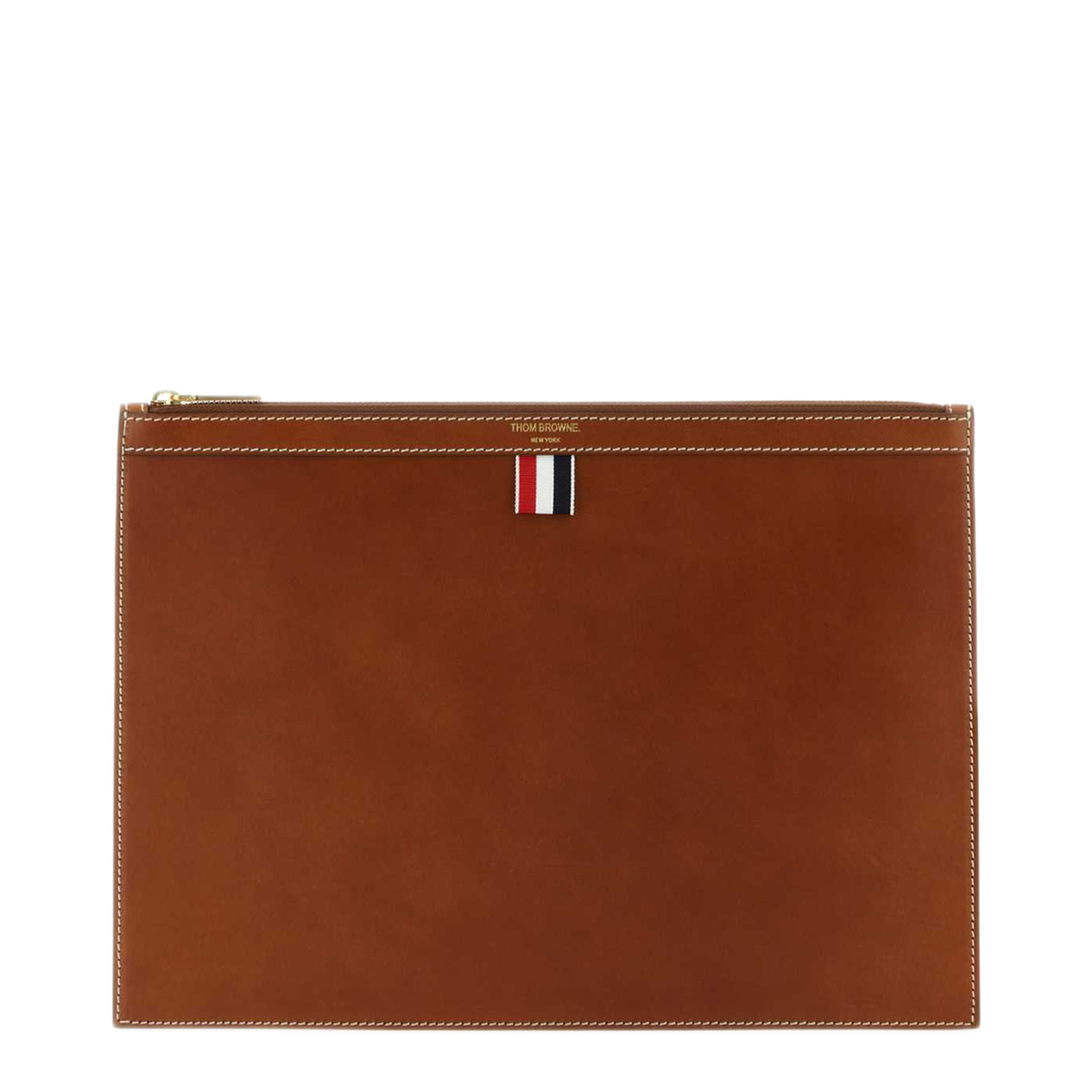 Vacchetta Leather Medium Calf Leather Document Holder - Brown - Image 1