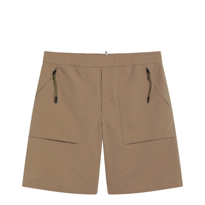 Beige Technical Froissé Bermuda Shorts - Image 1