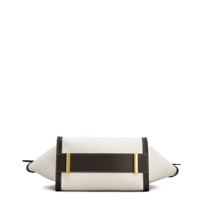 Shopping Bag in Canvas and Leather Medium - Image 4