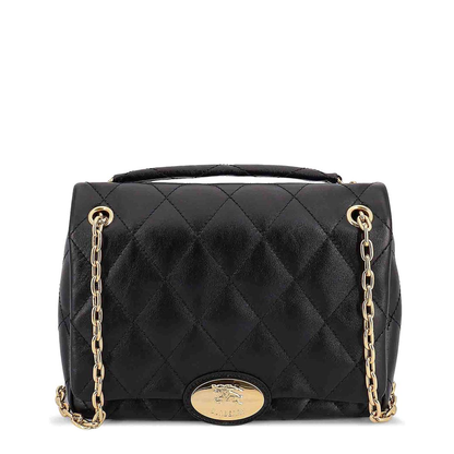 Strand Medium Calf Leather Shoulder Bag - Black - Image 1