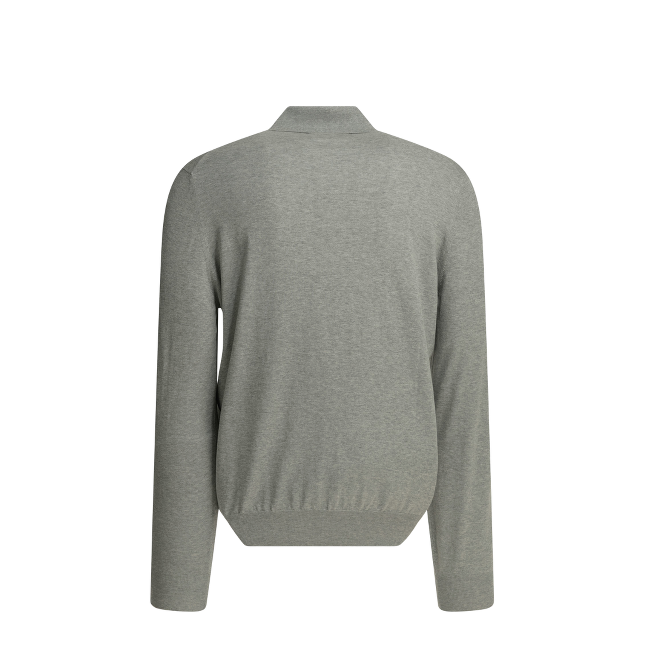 Buttons Long-Sleeve Polo Shirts Grey - Image 2