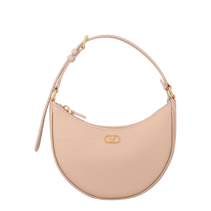 VLogo Mini Leather Hobo Bag - Rose Sand - Image 4