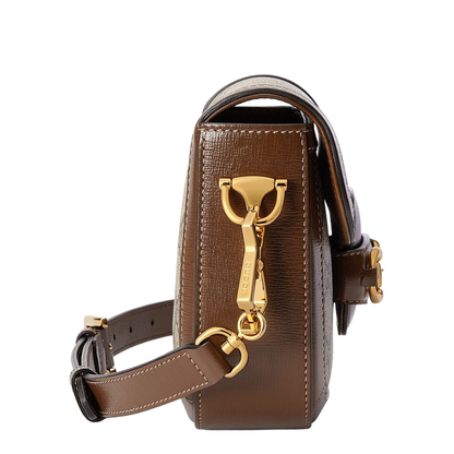 Horsebit 1955 Small Leather Shoulder Bag - Brown - Image 4