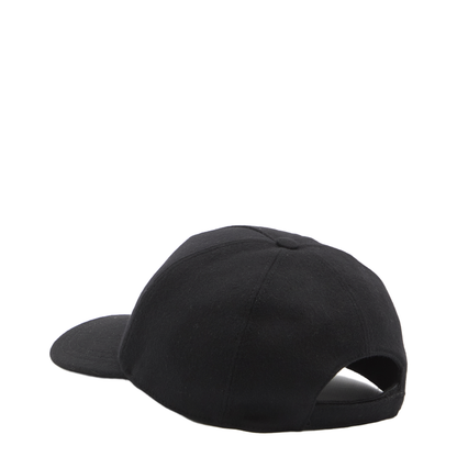 Black Wool and Cashmere Baseball Cap - Image 2