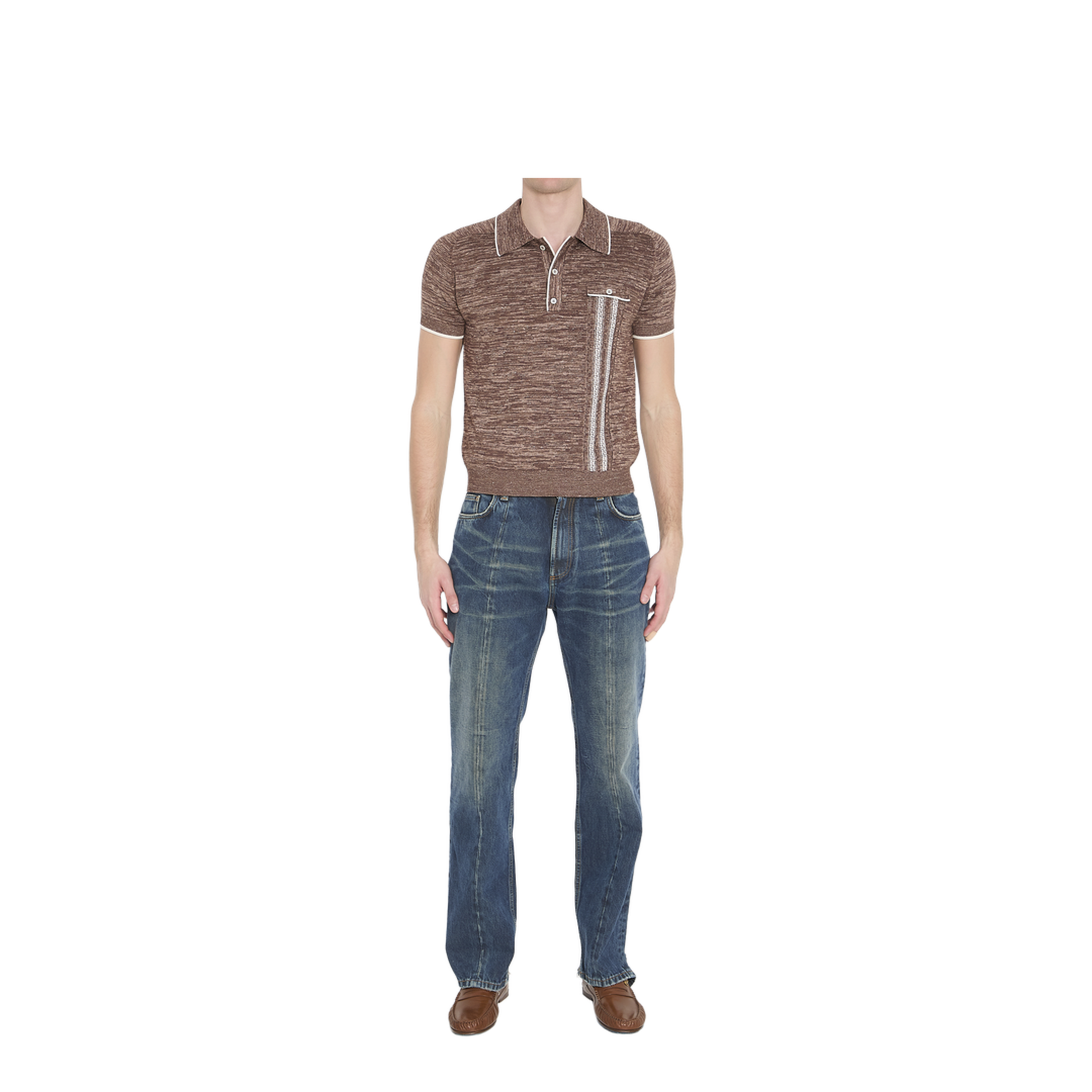 Mouliné Knit Polo Shirt - Image 5