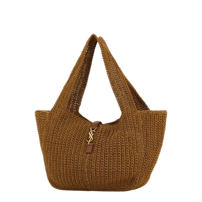 Le 5 à 7 Cord and Leather Tote Bags - Brown - Image 2