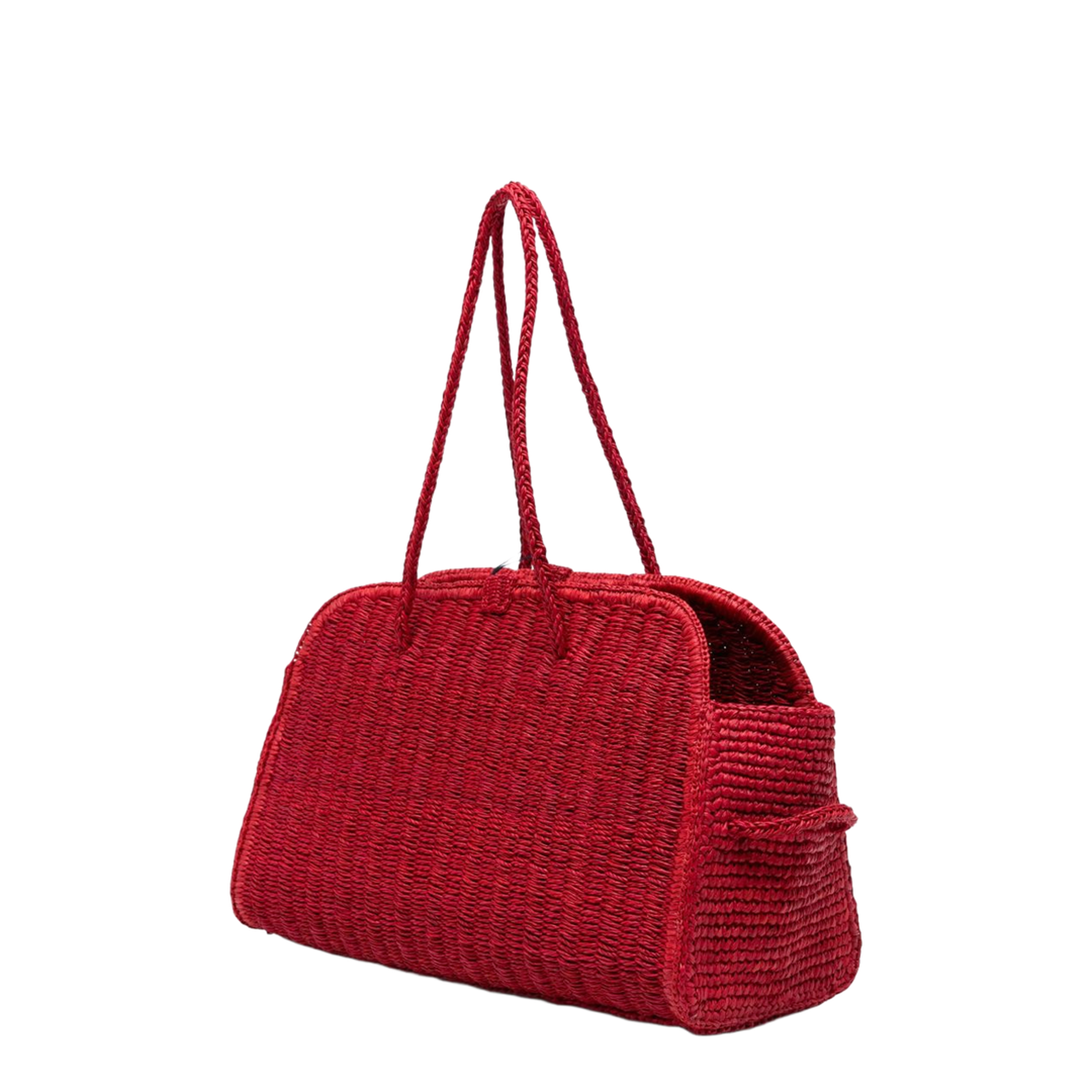Turismo Raffia Tote Bag - Red - Image 3