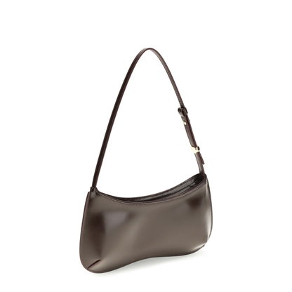 Le Bisou Calf Leather Shoulder Bag - Dark Red (Brown) - Image 3