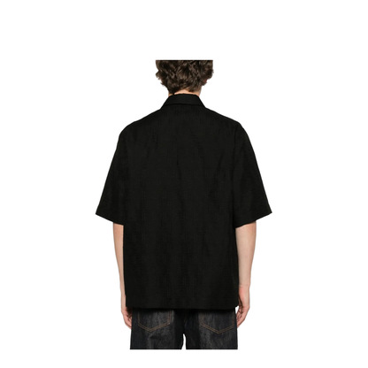 Linen FF Jacquard Oversize Shirt - Image 3