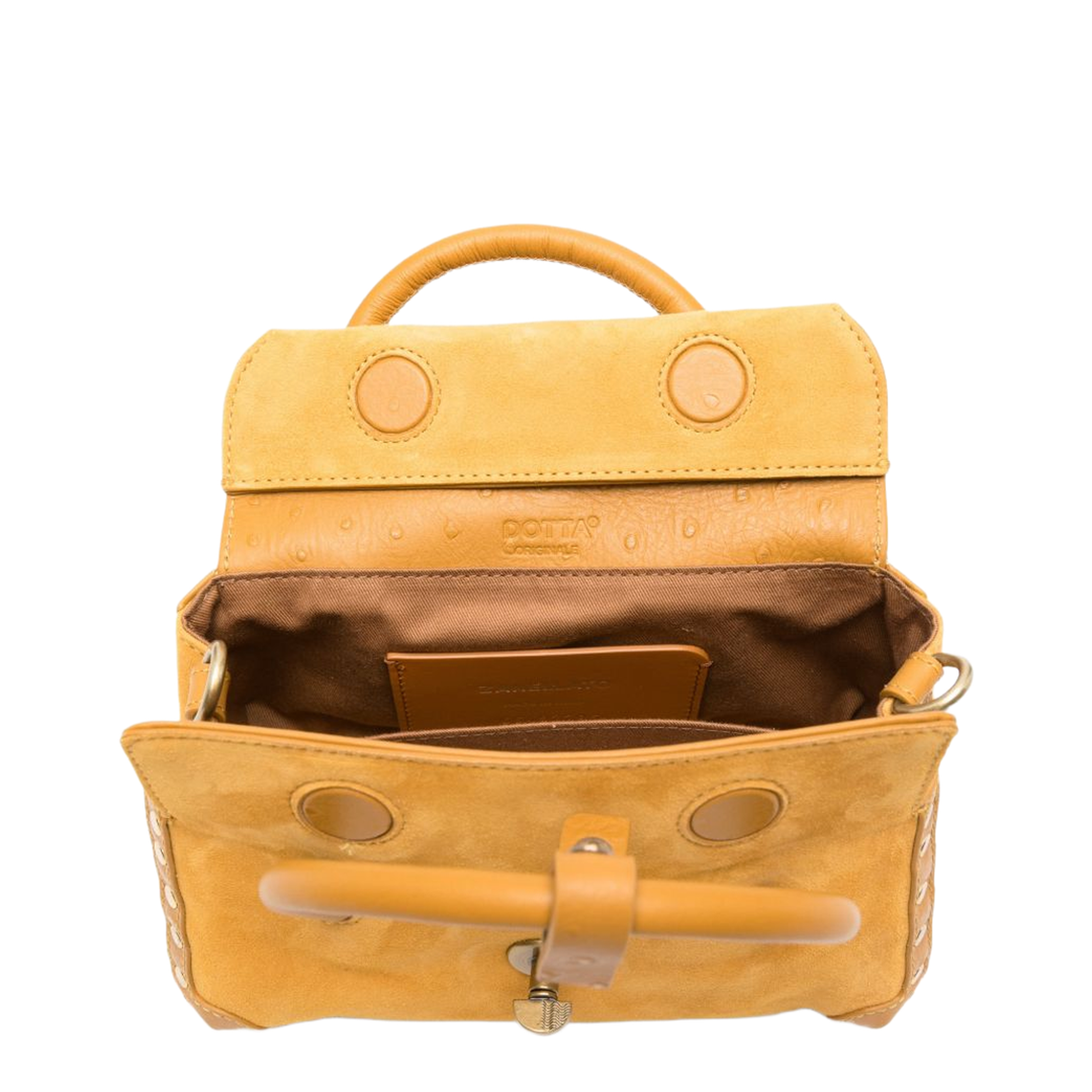 Dotta ZaShmere & Cactus Leather Baby Bag - Yellow Winter Sun - Image 2