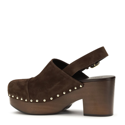 Jeannette Wedge Clogs In Glossy Calfskin - Image 3
