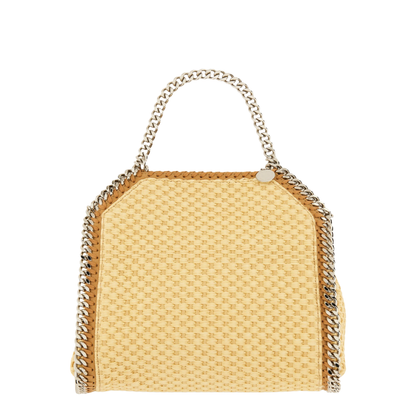 Natural Beige Falabella Woven Mini Tote Bag - Image 2
