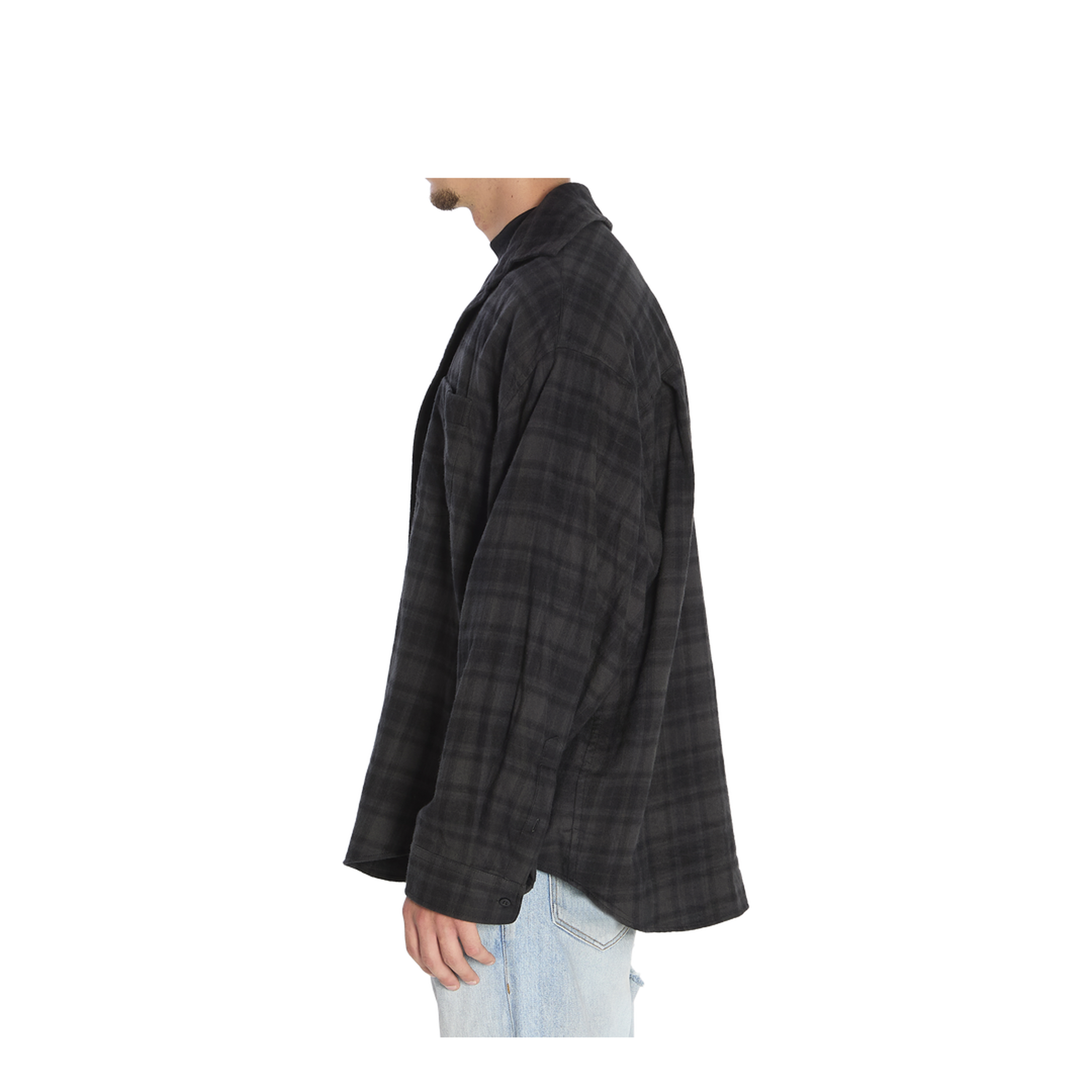 Layered Shirt in Black - Image 3