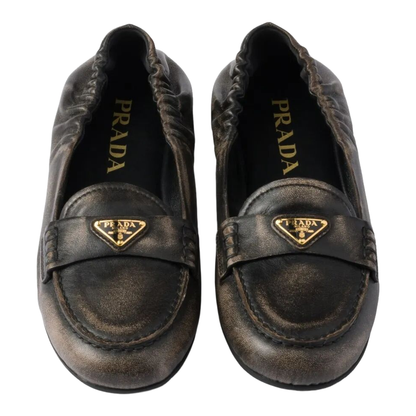 Deconstructed and Flexible Nappa Leather Loafers - Image 2