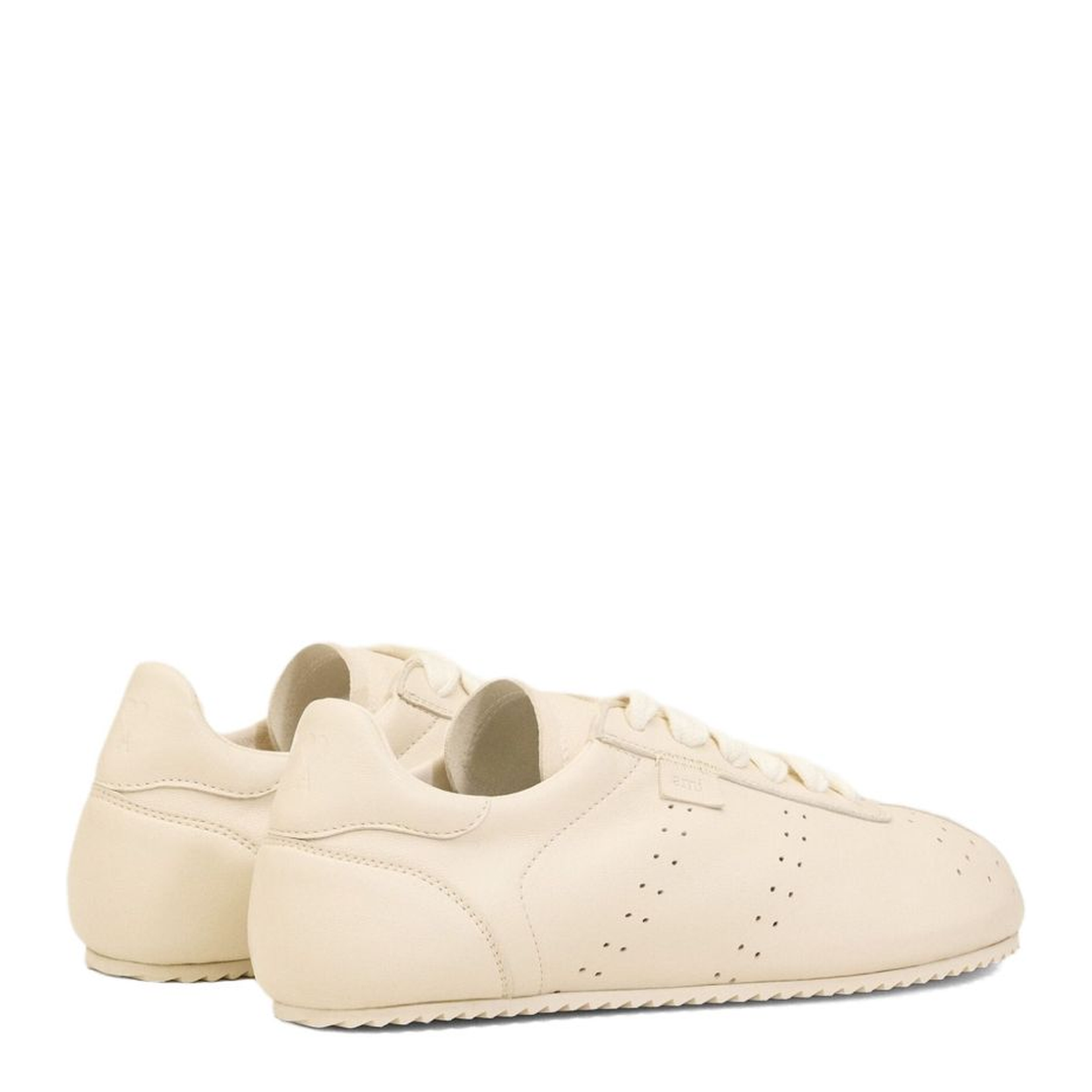 Ivory White Smooth Leather Low Top Step Sneakers - Image 2