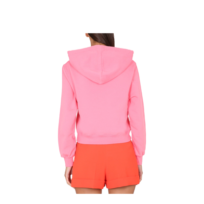 Fantasy Print Fucsia Embroidered-Logo Hooded Sweatshirt - Image 3