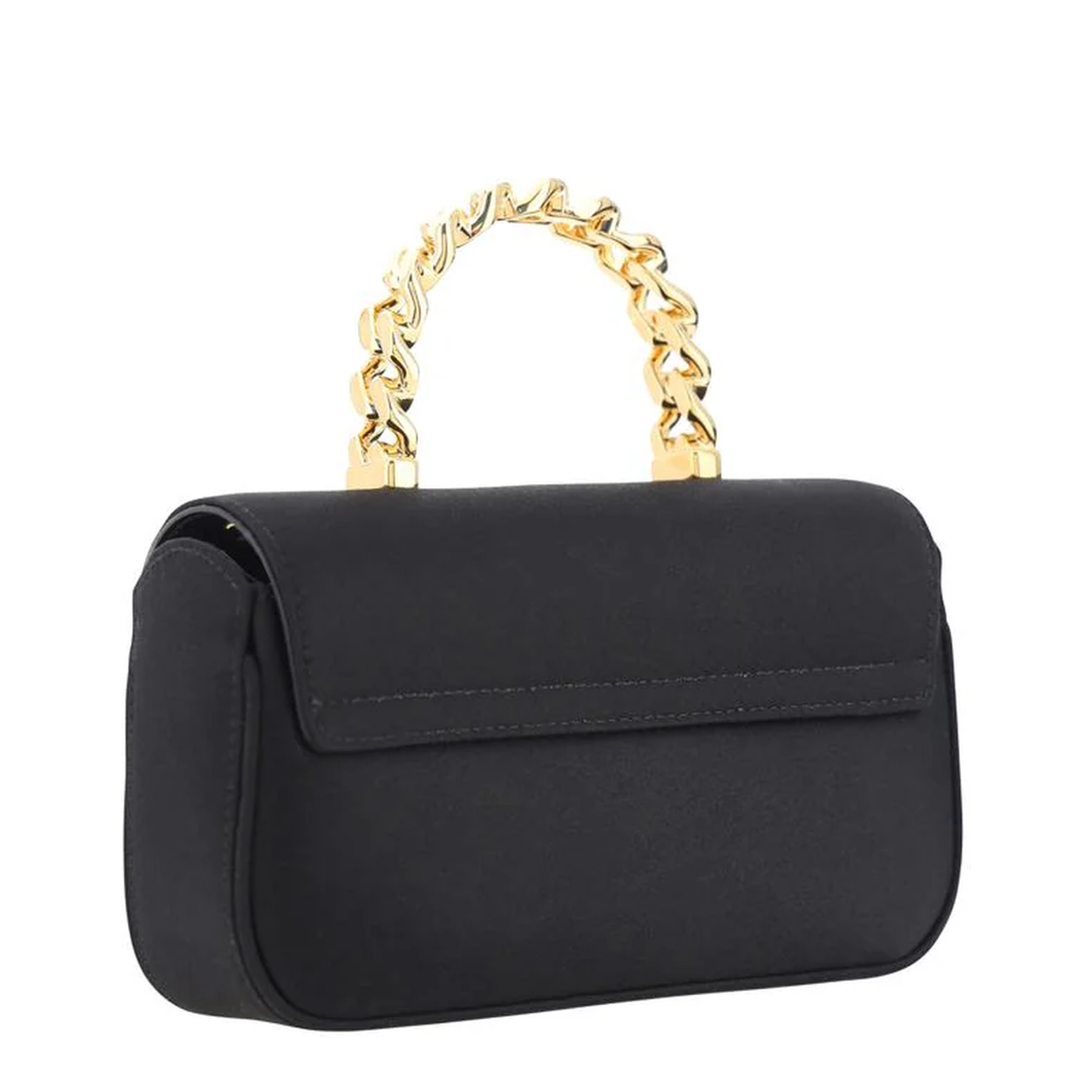 La Medusa Mini Bag In Black Satin - Image 3