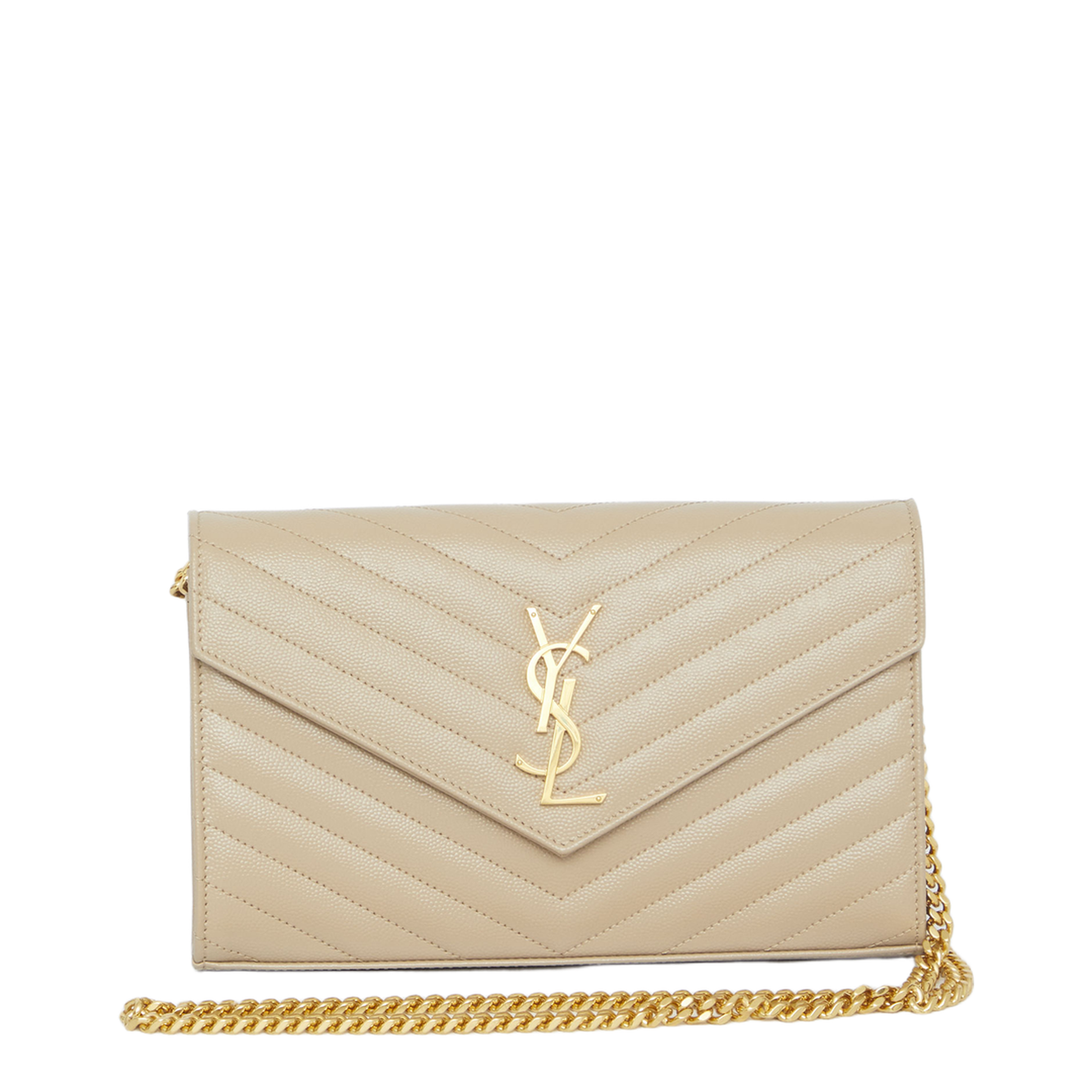 Classic Cassandre Chain Wallet In Grain De Poudre Leather - Image 1