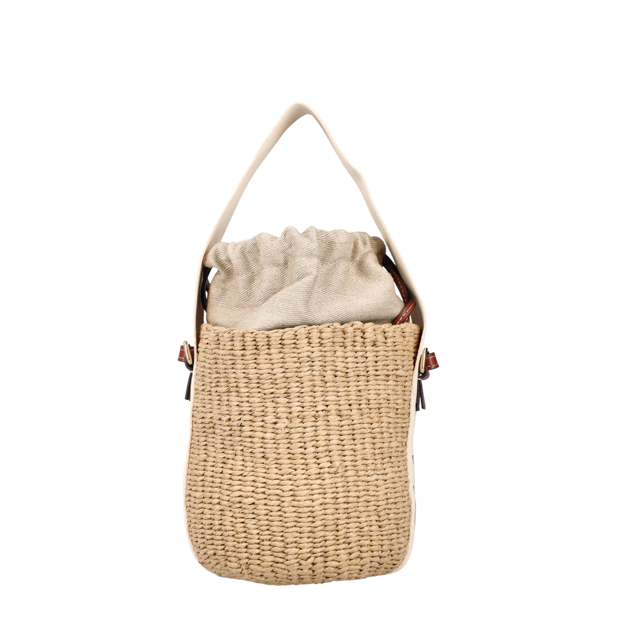 Small Woody Basket in Natural Fibers - Image 7