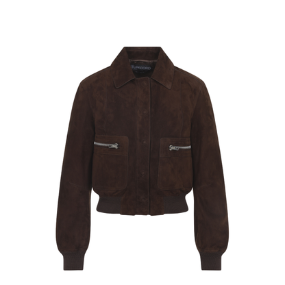 Lamb Suede Bomber Jacket - Image 3