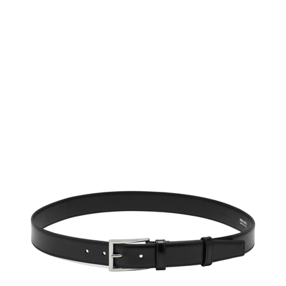 Black Polished Leather Belt - Image 1