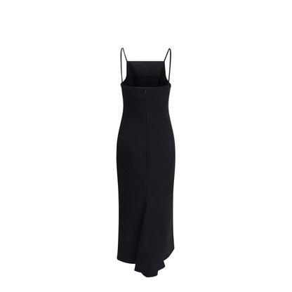 Midi Dress With Draped Back - Image 2