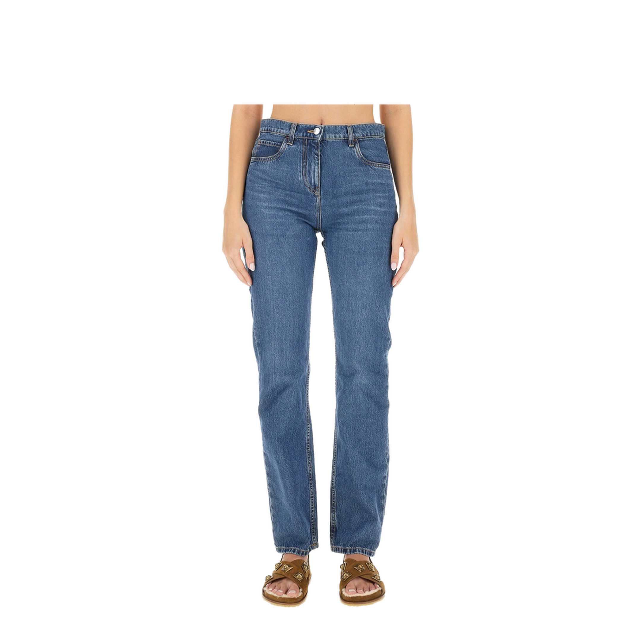 JEANS WITH LOGO EMBROIDERY - Image 1