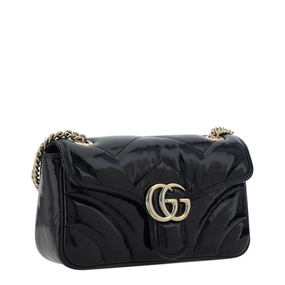 GG Marmont Medium Leather Shoulder Bag - Navy Blue - Image 2