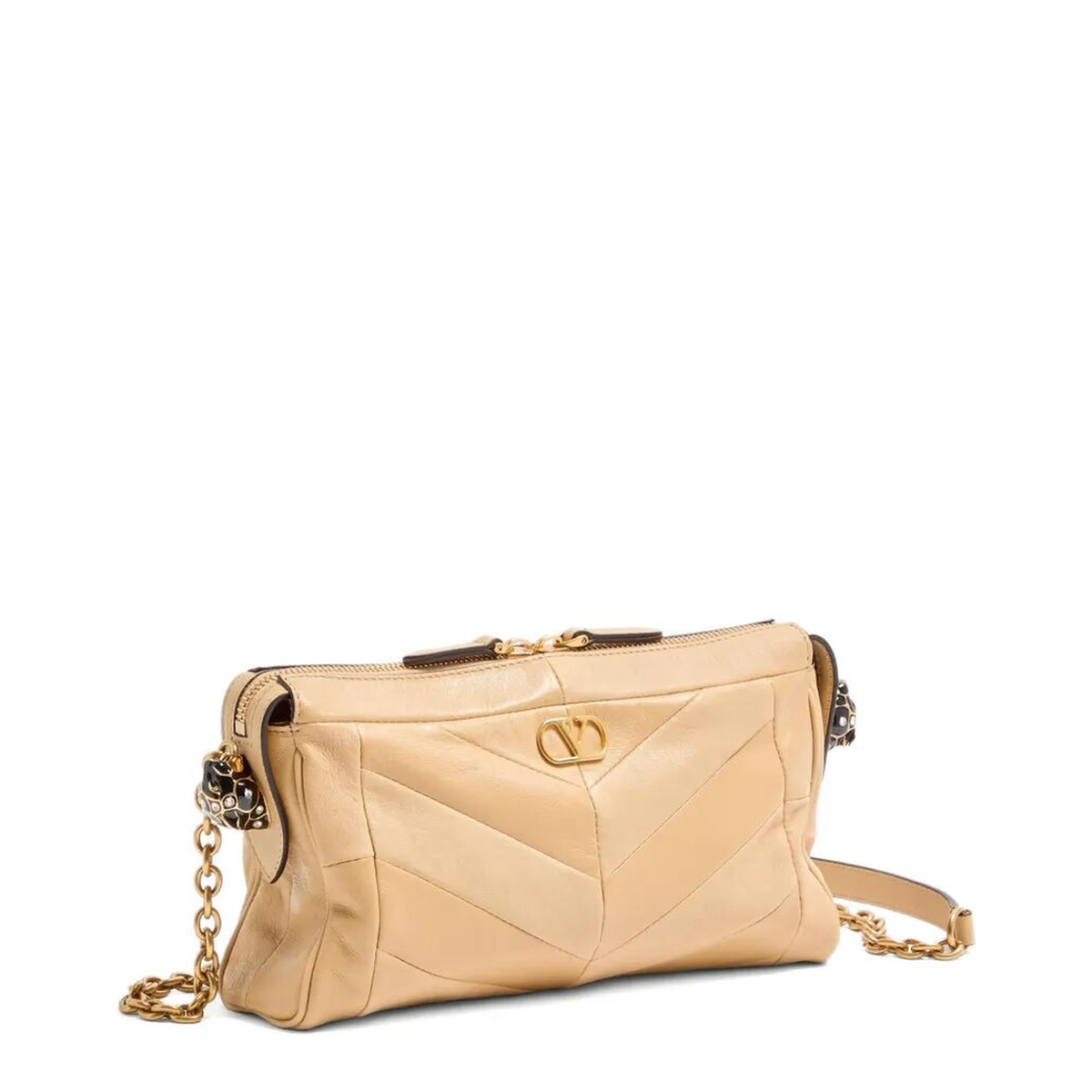 Panthea Small Patchwork Nappa Leather Shoulder Bag - Beige - Image 4