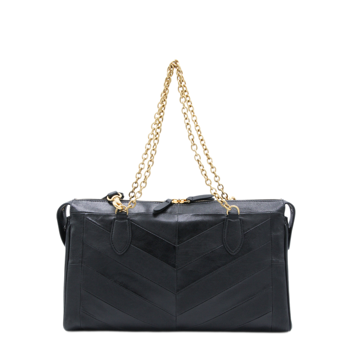 Panthea Nappa Leather Shoulder Bag - Black - Image 5