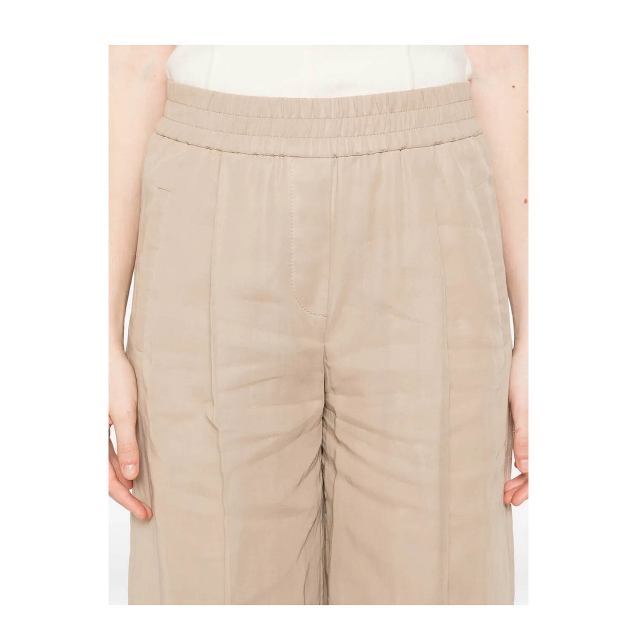 Cotton Trousers Cream - Image 3