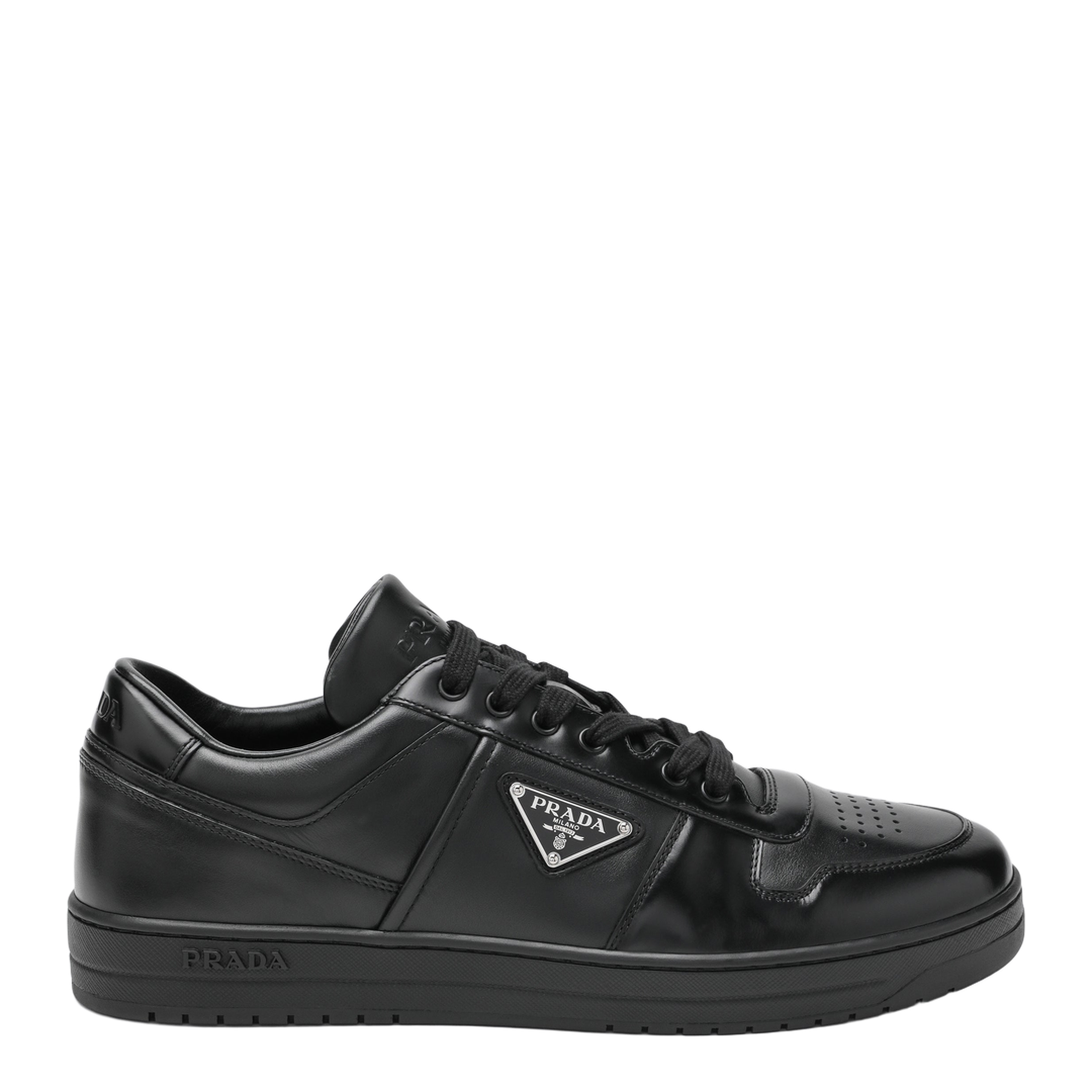 Black Downtown Leather Sneakers - Image 1