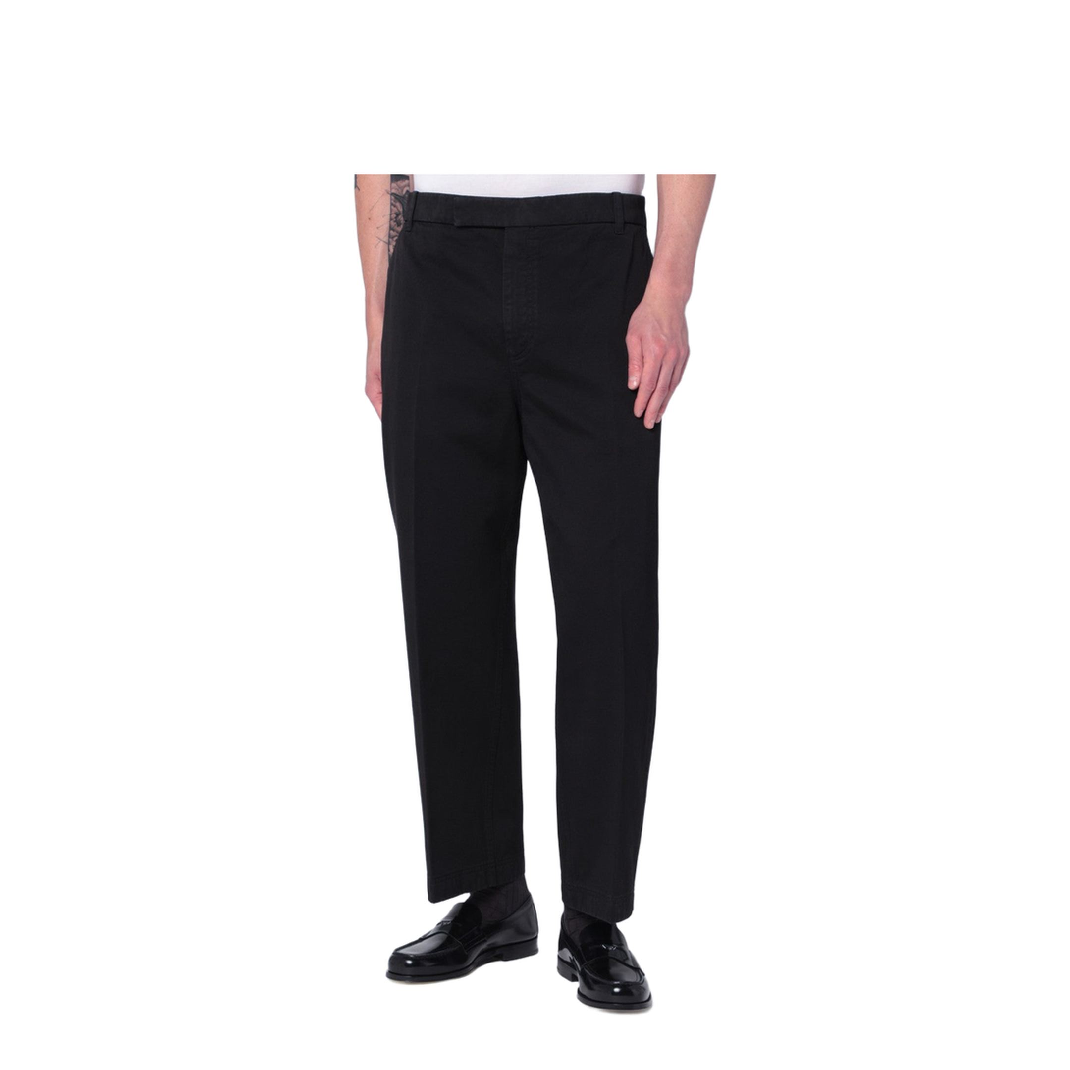 Black Cotton Dress Pants - Image 1