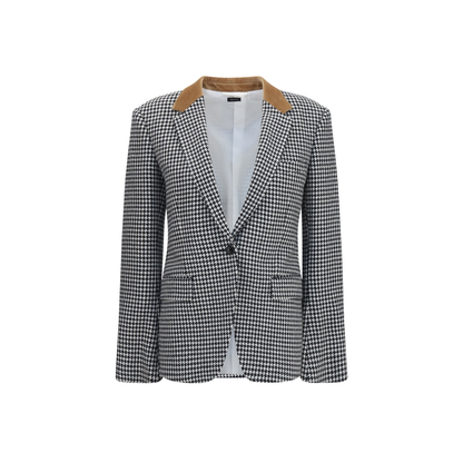 Houndstooth Cashmere Jacket - Image 1