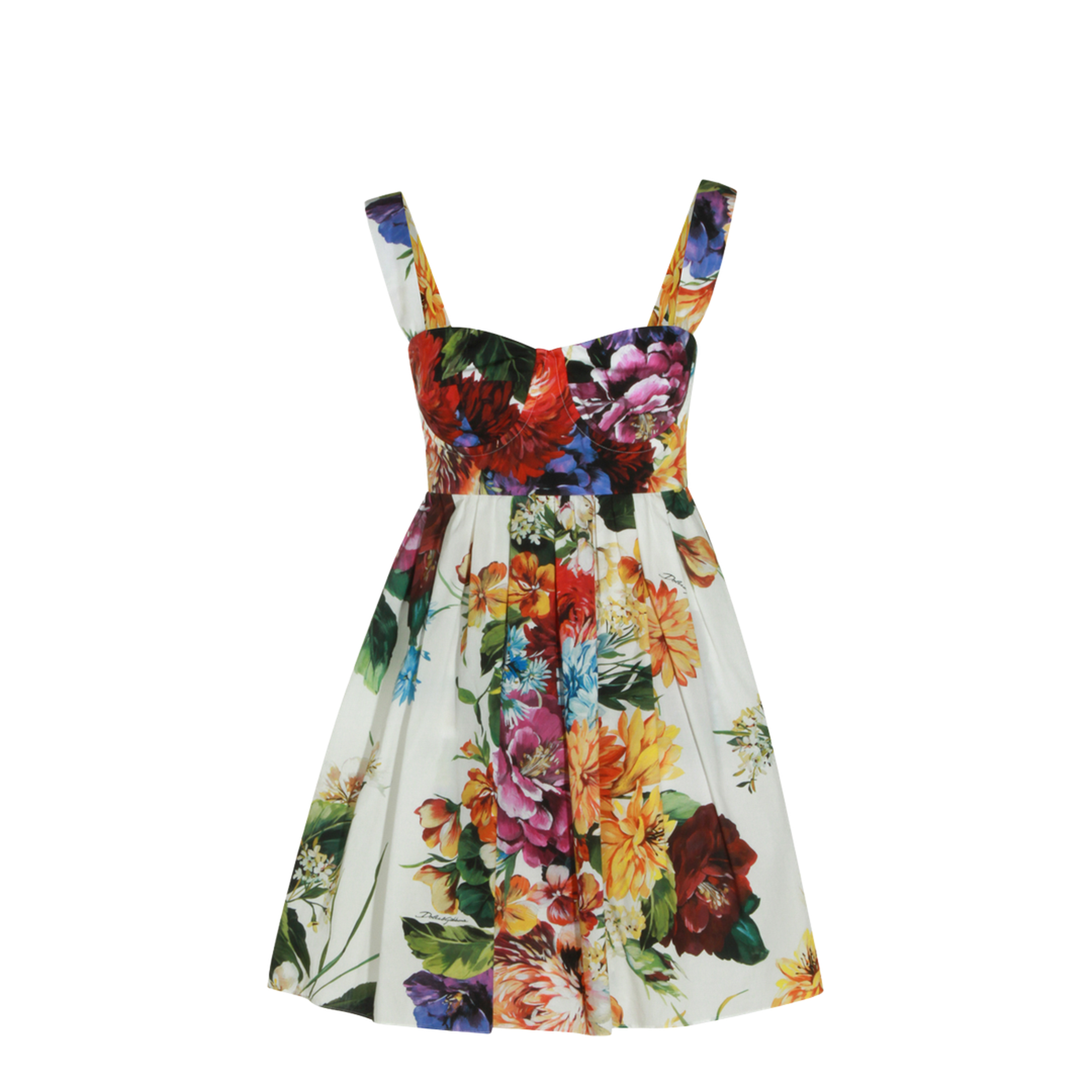 Bouquet Print Poplin Dress - Image 1