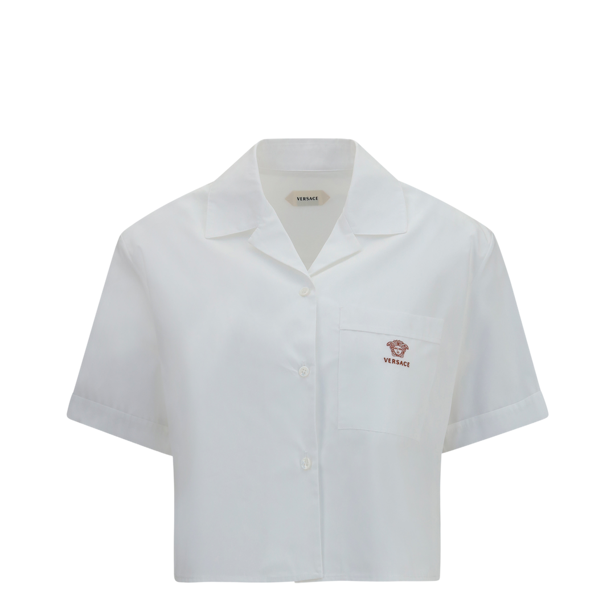 Cropped Cotton Poplin Shirt - Image 1