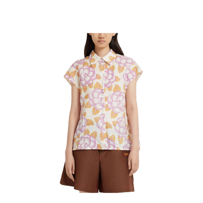 Floral Cap-Sleeved Shirt - Image 3