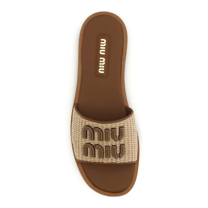 Raffia Slippers Sandals - Image 4