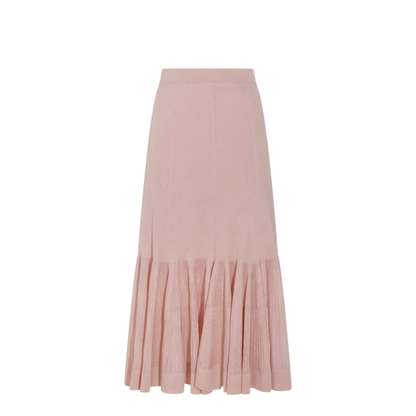 Luna Pleated Frill Skirt - Dusty Pink - Image 2
