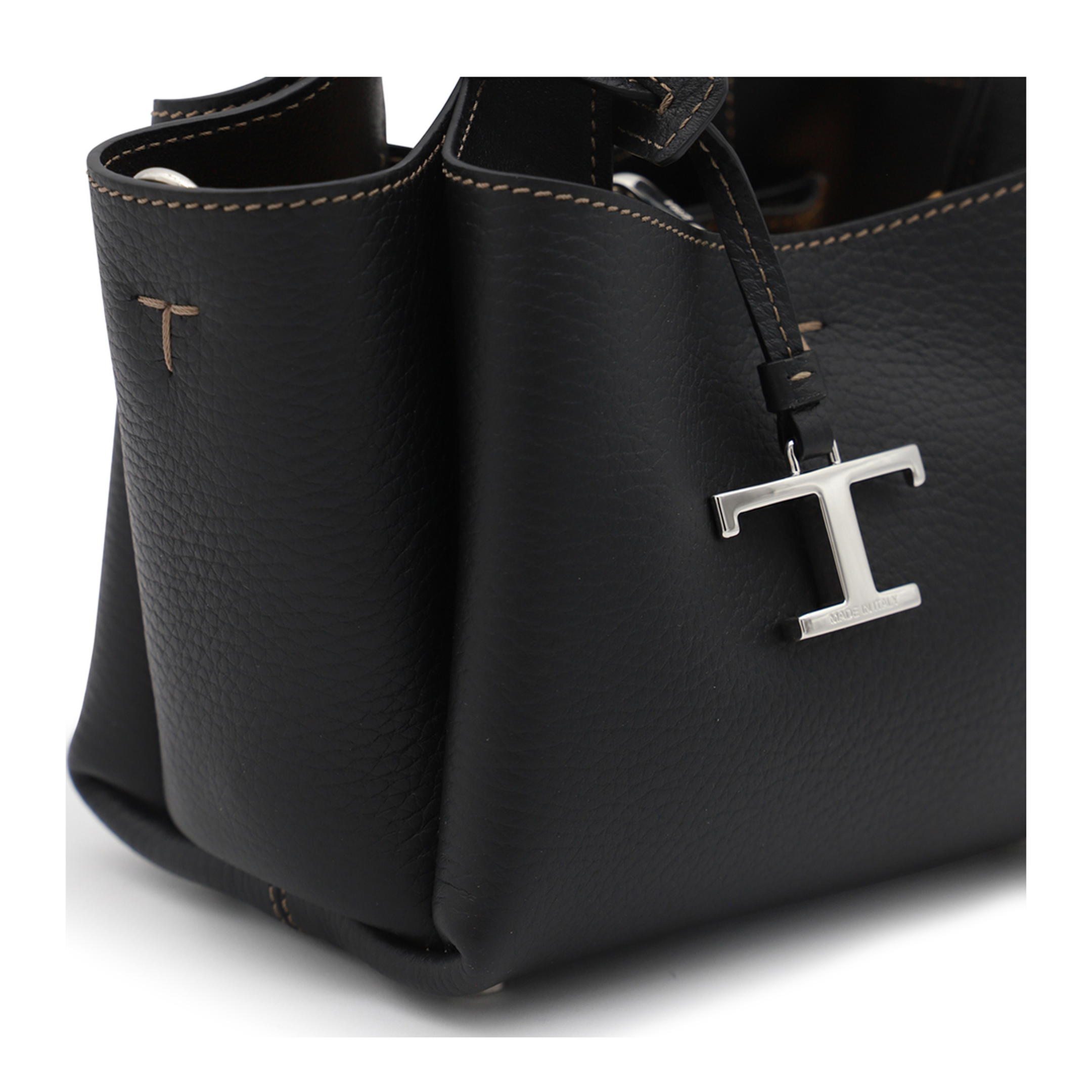 Micro Calfskin Handbag - Black - Image 6