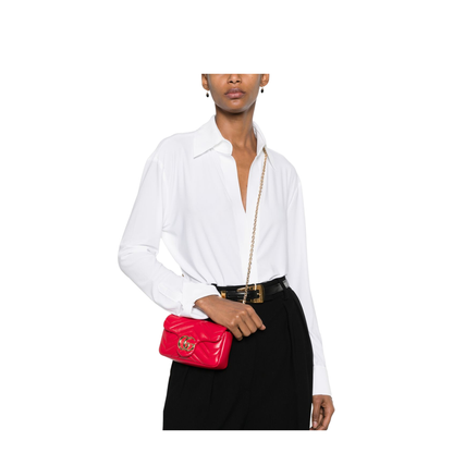 GG Marmont Mini Matelassé Chevron Nappa Leather Shoulder Bag - Bright Red - Image 3