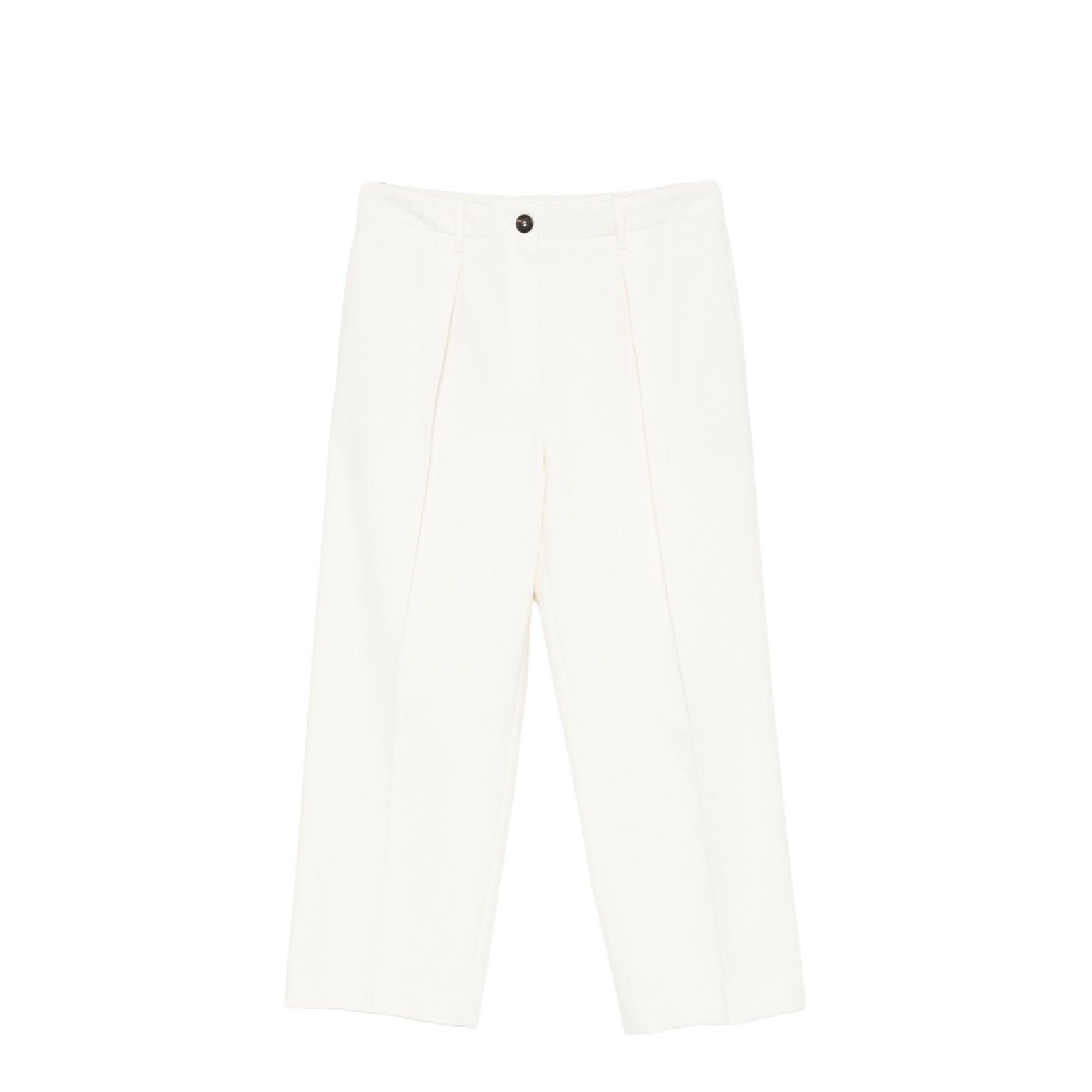 Cropped Cotton Trousers - Image 1
