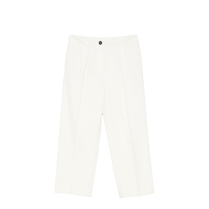 Cropped Cotton Trousers - Image 1