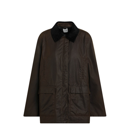 Brown Waxed Cotton Country Jacket - Image 1
