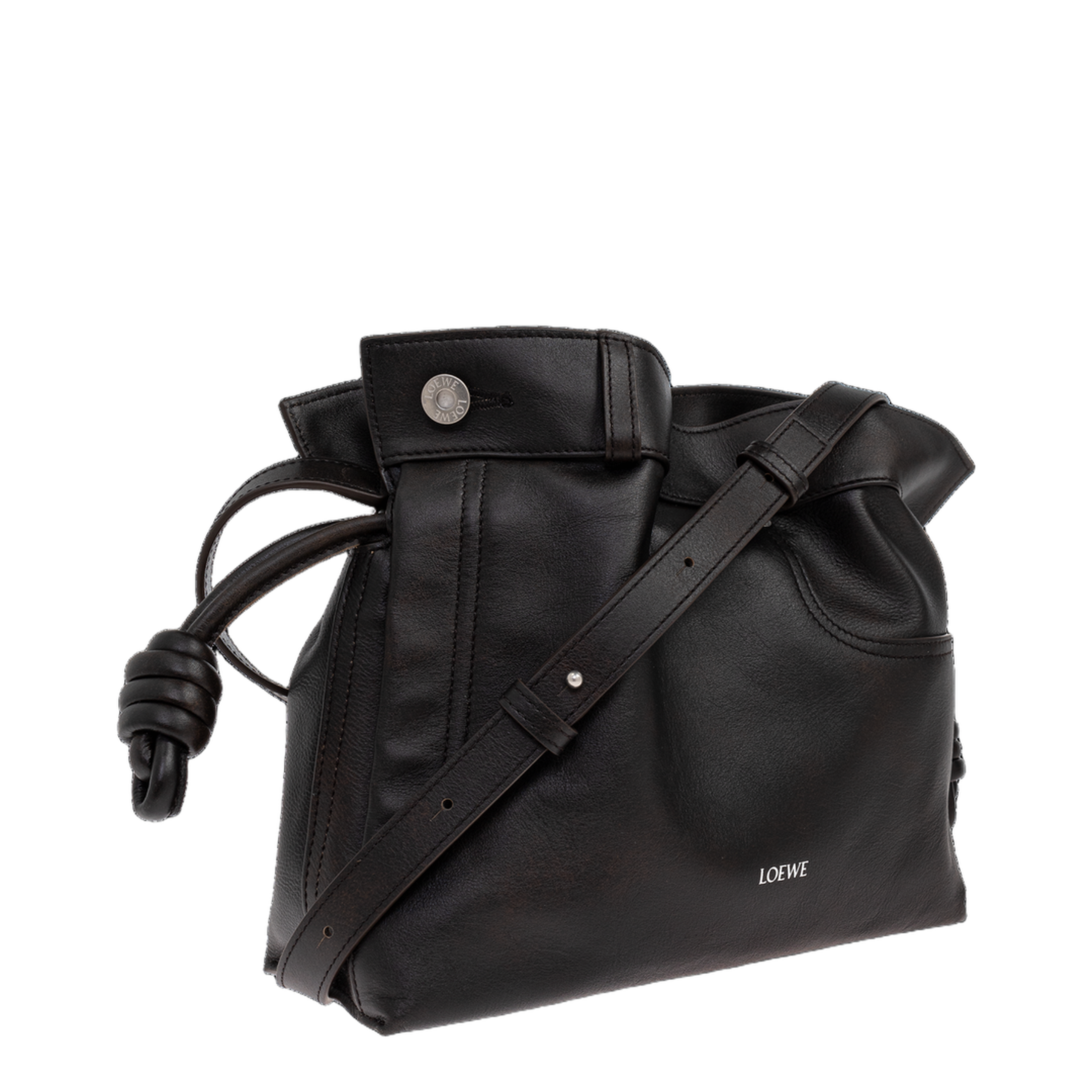 Flamenco Medium Calfskin Clutch - Vintage Brown - Image 4
